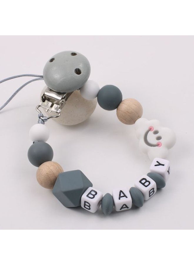 1-Piece Cute Cloud Smile Silicone Pacifier Clips Holder - Image 4