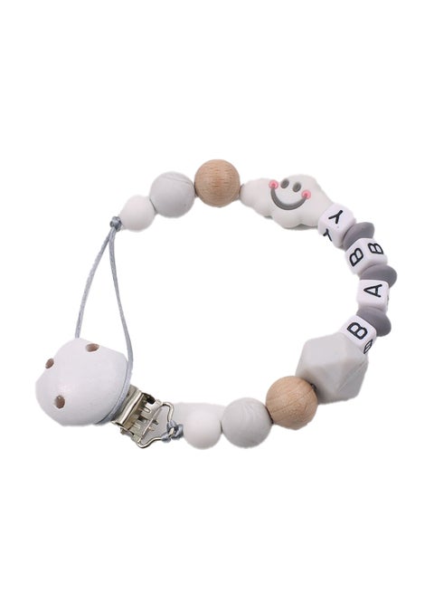 1-Piece Cute Cloud Smile Silicone Pacifier Clips Holder