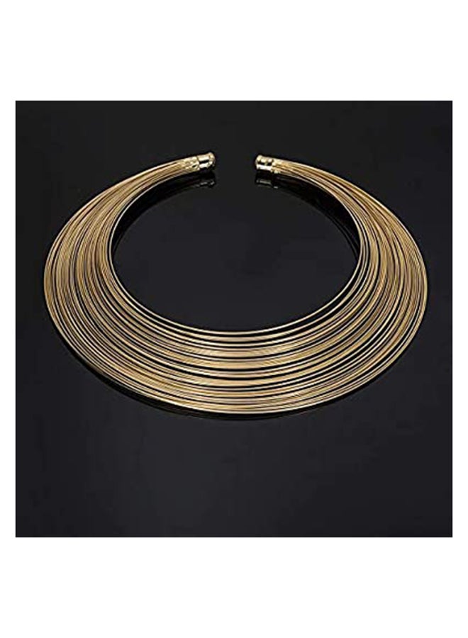 Generic - Fringe Metal Necklace, Bracelet, Ring And Earrings Jewellery Set - Image 1