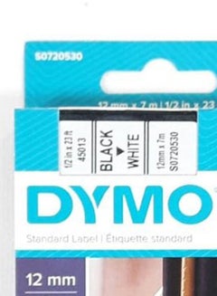 Dymo Labelling Tape 12 mm x 7 m White/Black  - Image 3