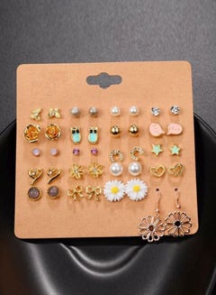 BESTPICKS 20-Pair Alloy Crystal Studded Earrings Set  - Image 2