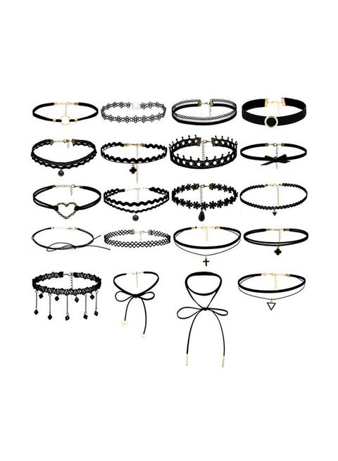 20-Piece Choker Necklace Set