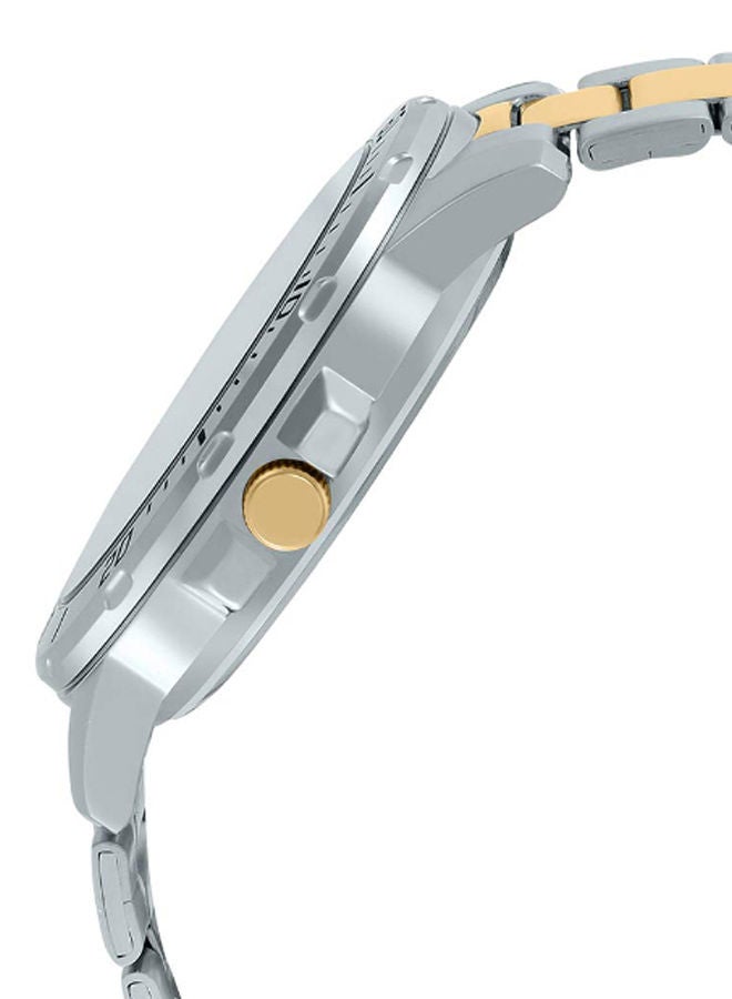 CASIO Men's Stainless Steel Round Shape Analog Watch MTP-VD01SG-1BVUDF - 45 mm - Gold/Silver  - Image 3