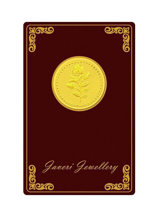 Javeri Jewellery 24 Karat 1g Gold Flower Design Coin  - Image 2
