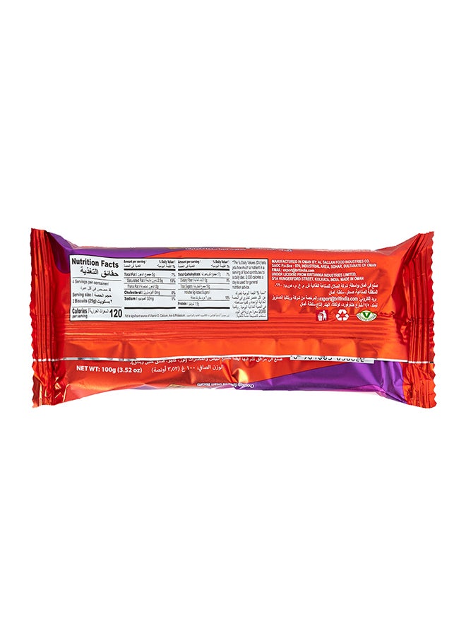 Britannia Bourbon Chocolate Flavoured Cream Biscuits 100grams  - Image 2