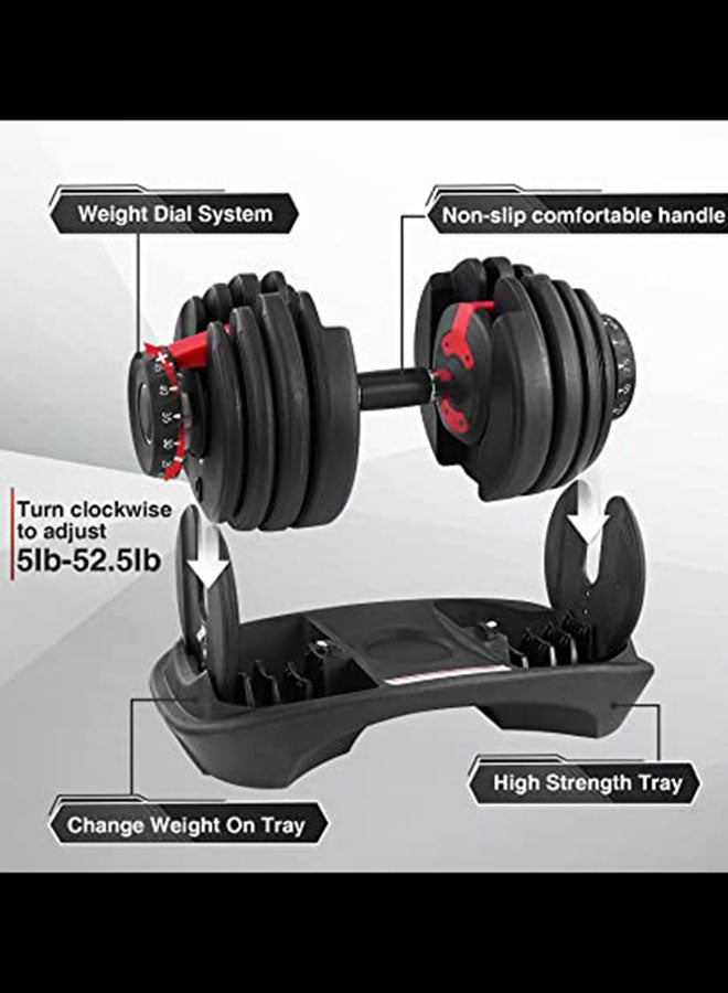 Adjustable Dumbbell Set With Rack 24 Kg 24kg