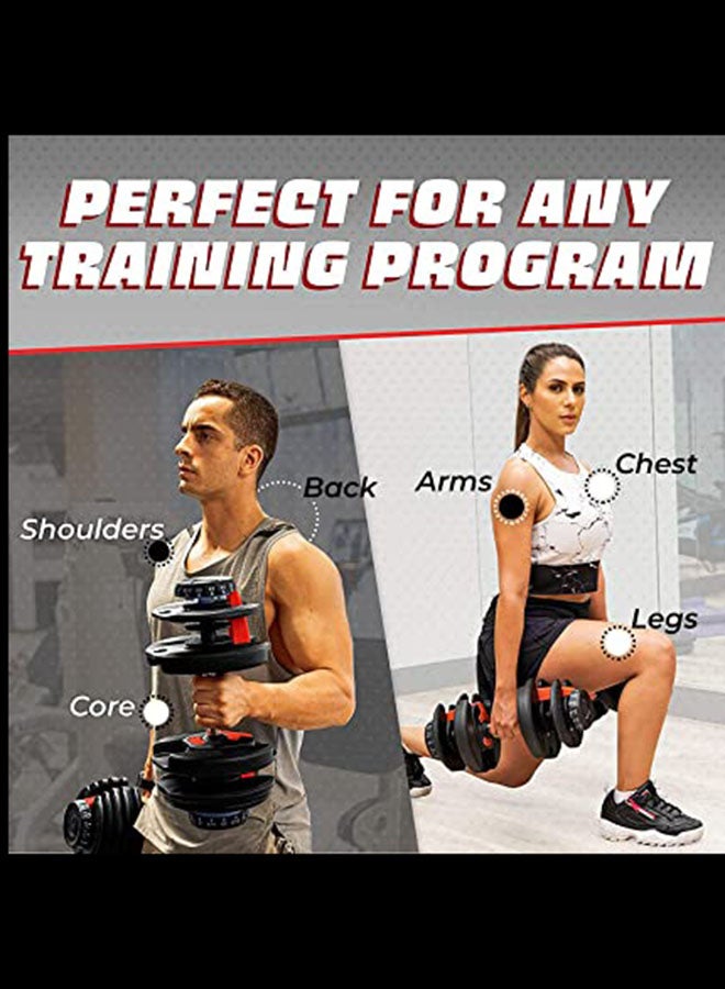 Adjustable Dumbbell Set With Rack 24 Kg 24kg