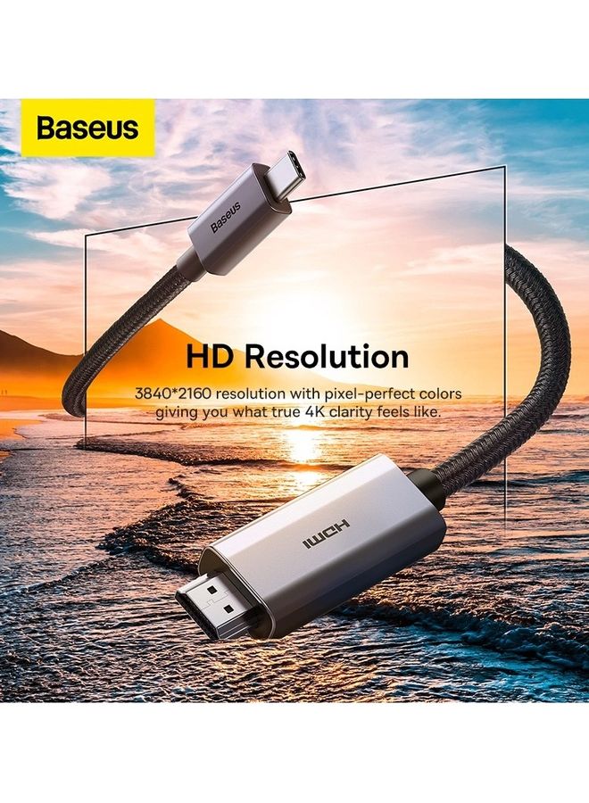 USB C to HDMI Cable 4K, Type C to HDMI Cable Thunderbolt 3 Compatible with MacBook Pro 2019/2018, iPad Pro 2020, MacBook Pro/Air, Samsung S20 S10 S9 Note 10, Huawei P30 P20 Dell XPS Black