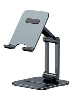 Baseus Phone Stand Adjustable & Foldable, Premium Metal Phone Holder for Desk, Height Adjustable Mobile Stand Foldable iPhone Holder Compatible with Most Phones, iPhone 14 Pro/Pro Max, Samsung Galaxy, Xiaomi, Huawei up to 7" Grey  - Image 1