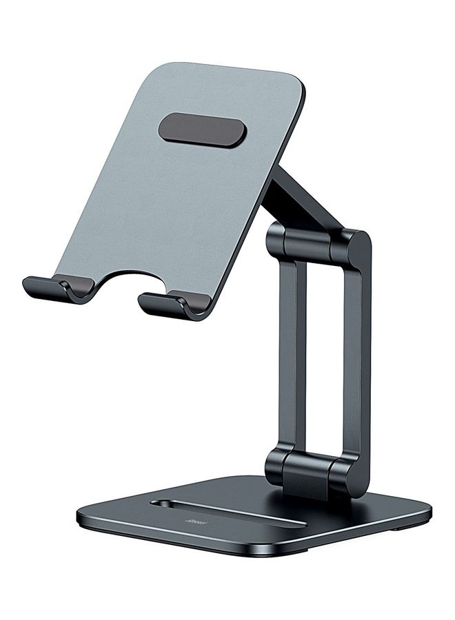 Baseus Phone Stand Adjustable & Foldable, Premium Metal Phone Holder for Desk, Height Adjustable Mobile Stand Foldable iPhone Holder Compatible with Most Phones, iPhone 14 Pro/Pro Max, Samsung Galaxy, Xiaomi, Huawei up to 7" Grey  - Image 1