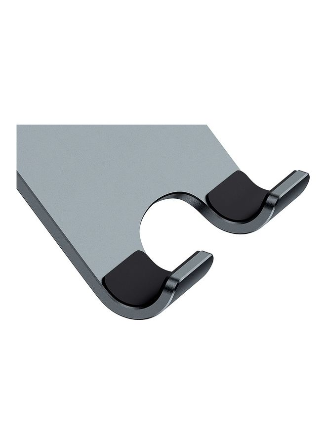 Phone Stand Adjustable & Foldable, Premium Metal Phone Holder for Desk, Height Adjustable Mobile Stand Foldable iPhone Holder Compatible with Most Phones, iPhone 14 Pro/Pro Max, Samsung Galaxy, Xiaomi, Huawei up to 7" Grey