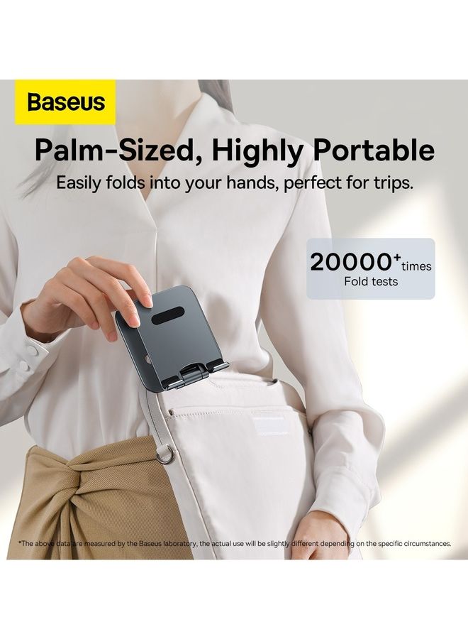 Baseus Tablet Stand Adjustable & Foldable, Premium Metal Tablet Holder for Desk, Compatible with iPad Pro/Air/Mini, Galaxy Tab, Surface Pro, Kindle Fire iPhone 14 Pro/Pro Max, Samsung Galaxy, Xiaomi, Huawei up to 13" Grey  - Image 5