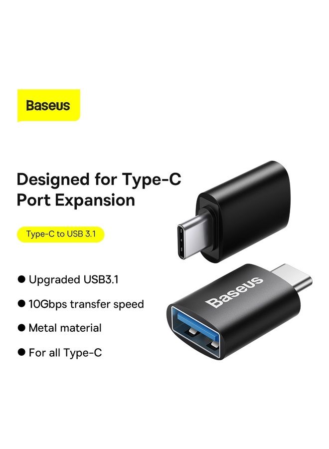 Baseus USB C to USB 3.1 Adapter Type C Male to USB Female OTG Data Cable Compatible with Samsung Galaxy S21 Ultra S20 S10e Note 20, iPad Pro 2020 2021, Mate 40 P40 Pro, Huawei P40/40, Xiaomi 11/11Pro Black - Image 2