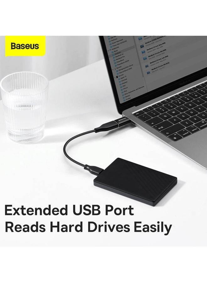 Baseus USB C to USB 3.1 Adapter Type C Male to USB Female OTG Data Cable Compatible with Samsung Galaxy S21 Ultra S20 S10e Note 20, iPad Pro 2020 2021, Mate 40 P40 Pro, Huawei P40/40, Xiaomi 11/11Pro Black - Image 5