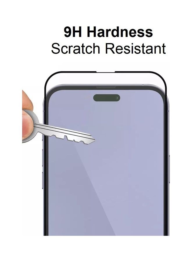 2Pack for iPhone 14 Pro Max Clear Case and Screen Protector Edge to Edge 360 Degree Front and Back Protection Shockproof Soft TPU with Anti-Scratch Tempered Glass 6.7 inch Clear