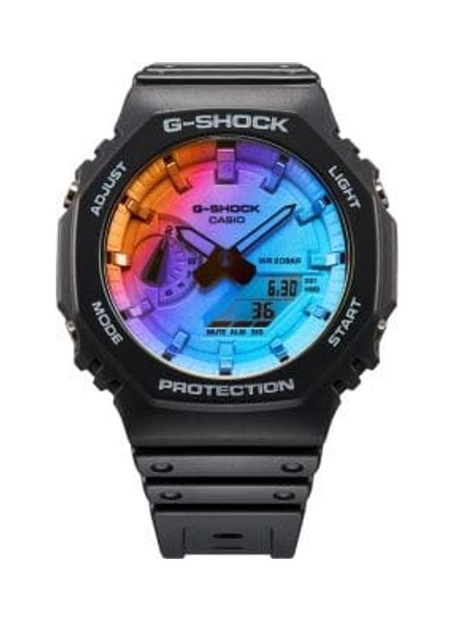 G-SHOCK Men's Analog- Digital Blue Dial Watch GA-2100SR-1ADR - Image 1
