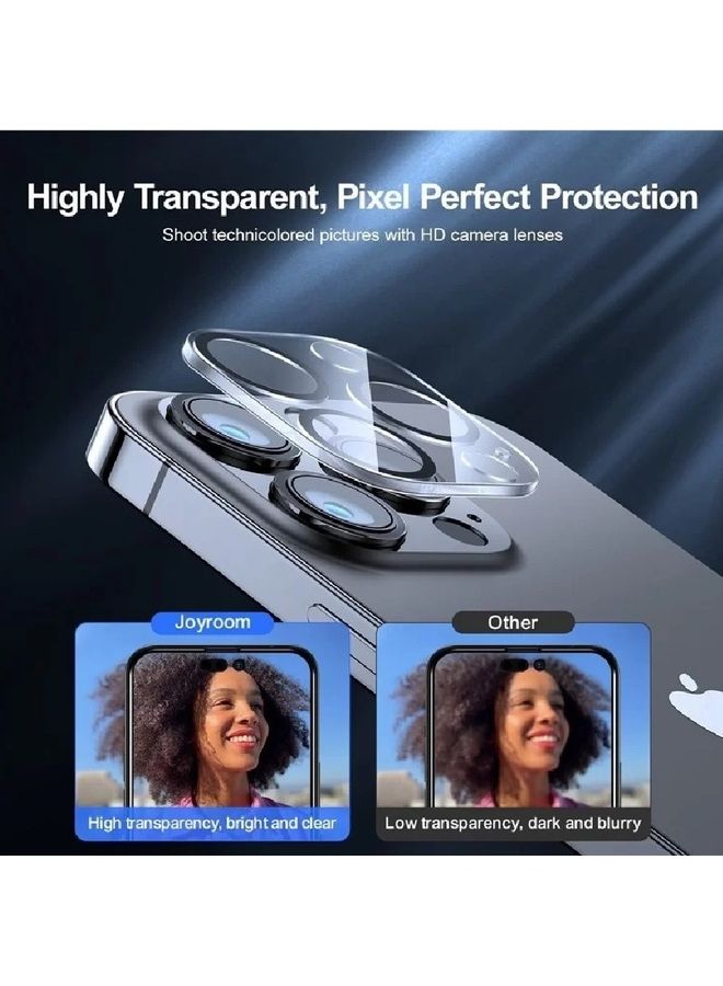 JOYROOM - Camera Lens Protector For iPhone15 Pro/iPhone15 Pro Max/iPhone14 Pro/iPhone14 Pro Max Tempered Film Camera Protective Film HD Scratch Resistant Perfect Fit And Easy Installation Clear - Image 1