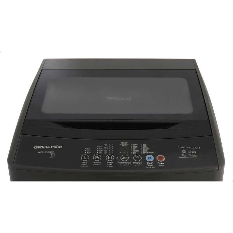 وايت بوينت غسالة ملابس كهربائية قائمة بذاتها معدنية بتحميل علوي 2150 W WPTL11DGGA  - Image 2
