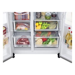 LG Fridge-Freezer Combinations UltraSleek Door 600L 28.4 W GC-B257SLWL Platinum Silver  - Image 2