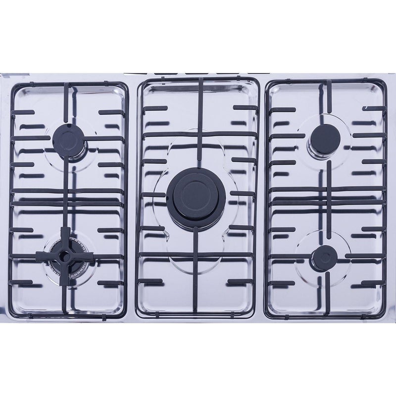 Fresh Digital Gas Cooker 5 Burners Full Stainless Plaza Safety Control 90 X 60 Cm With Fan And Cast Iron Full Safety And Gas Shut Off Timer Safety 500007497 Silver - Image 4