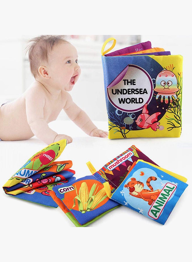 Oiuros - 6-Piece Washable And Durable Fabric Soft Cloth Book Early Education Development Toy - Assorted - Image 1