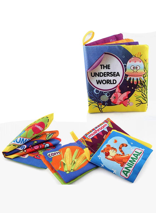 Oiuros - 6-Piece Washable And Durable Fabric Soft Cloth Book Early Education Development Toy - Assorted - Image 1