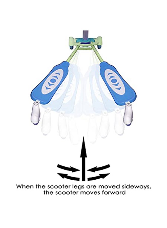 4-Wheel Scooter With Comfortable 2 Leg Support And Non Slip Handle For Better Grip Blue  - Image 3