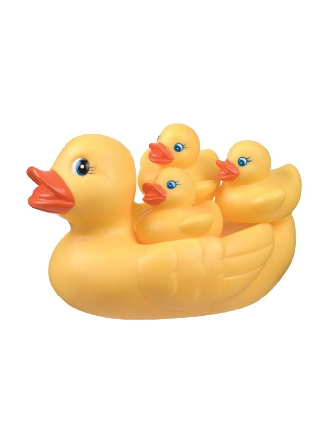 playgro 4-Piece Duckie Family Bath Toy Set 0170338 Floats On Water Phthalate Free Vinyl Bath Toy  - Image 1