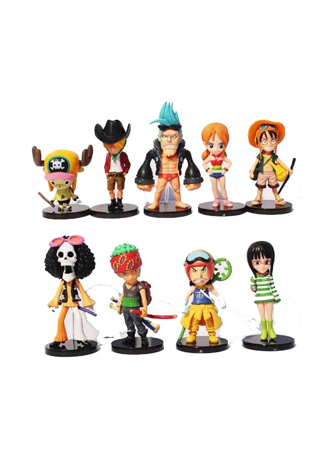 طقم ألعاب مجسمات شخصيات الأكشن لهواة الجمع من مسلسل الرسوم المتحركة One Piece للأطفال من 9 قطع  - Image 1