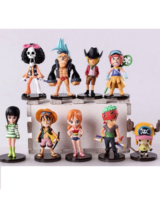 طقم ألعاب مجسمات شخصيات الأكشن لهواة الجمع من مسلسل الرسوم المتحركة One Piece للأطفال من 9 قطع  - Image 4