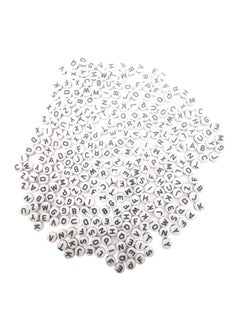 asmat 1000-Piece DIY Crafting Round Alphabet Letters Spacer Bead Set  - Image 1
