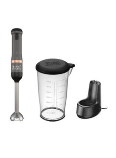 BLACK+DECKER Kitchen Wand Blender With Measuring Cup BCKM1011KBF-GB Black/Silver  - Image 1