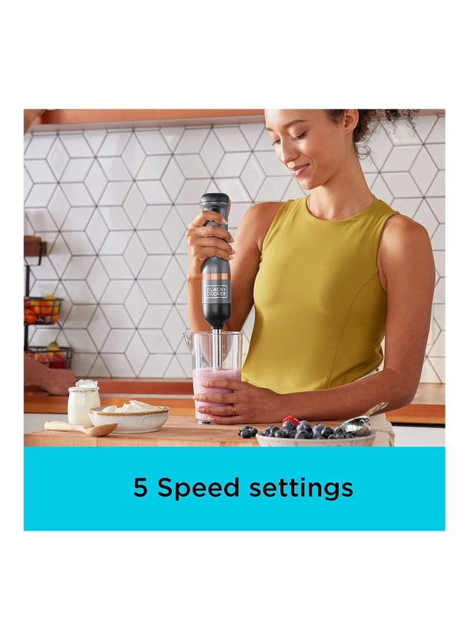 بلاك اند ديكر خلاط مطبخ محمول باليد مع كوب قياس BCKM1011KBF-GB أسود/ فضي - Image 5