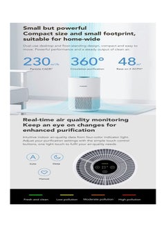 Xiaomi Mi Smart Air Purifier 4 Compact Small High-efficiency Filtration Works with Ok google Alexa Mi Home APP with OLED Touch Control Display AC-M18-SC White  - Image 3
