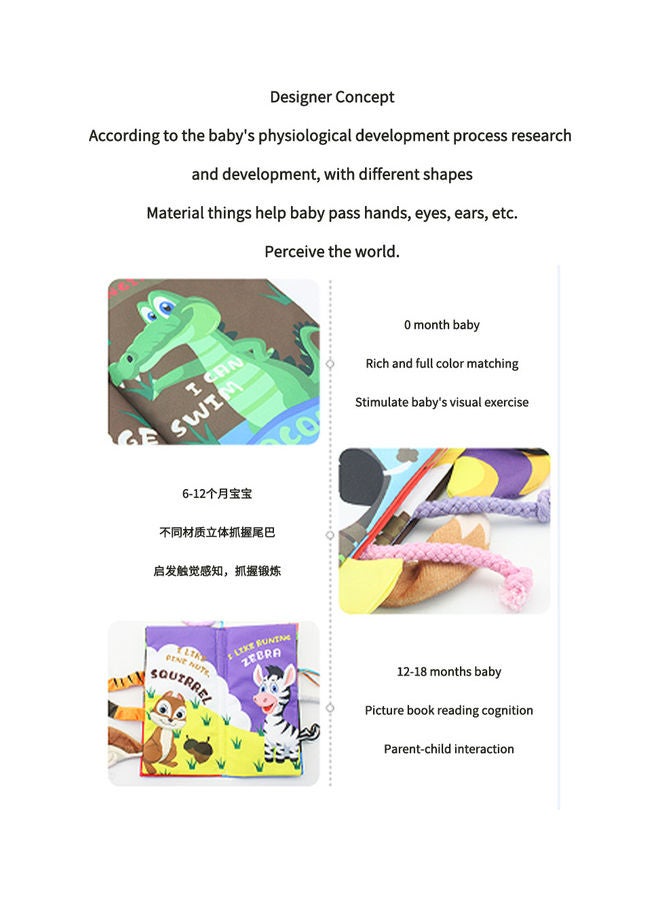Kidle Baby Early Education Toys Activity Crinkle Cloth Book For Toddler Infants And Kids Baby Shower 11.5*1.5*22.5cm  - Image 5