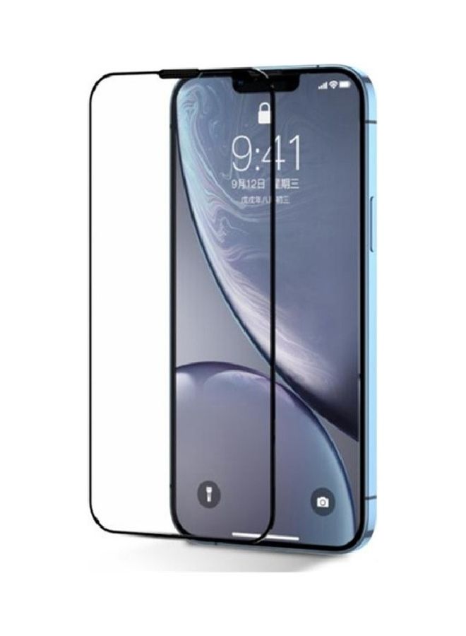 JOYROOM JR-H04 Tempered Glass Film, Full Glue Covering, Silk Printing, Anti-fingerprint Screen Protector for IPhone 14 Pro Max 6.7 inch Edge Clear/Black  - Image 2