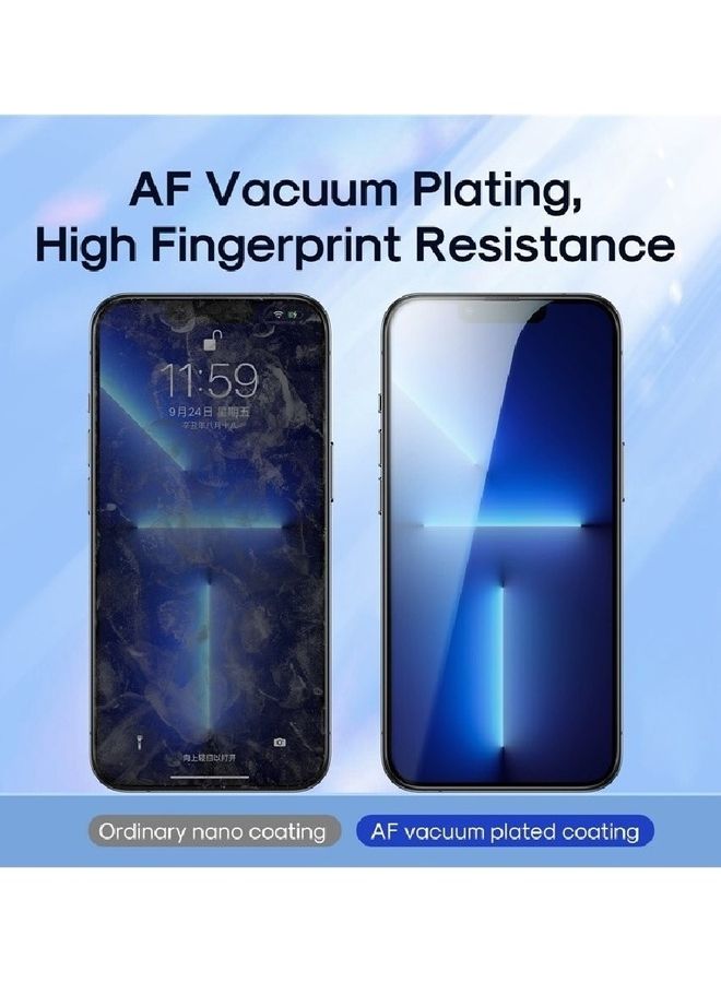 JOYROOM JR-H04 Tempered Glass Film, Full Glue Covering, Silk Printing, Anti-fingerprint Screen Protector for IPhone 14 Pro Max 6.7 inch Edge Clear/Black  - Image 4