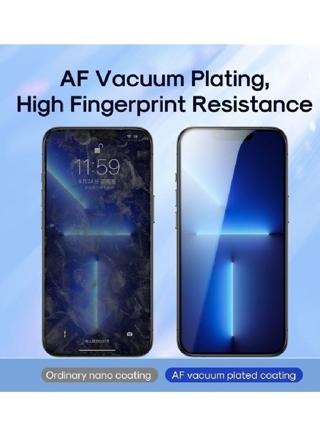 JOYROOM 2.5D Tempered Glass Film, Full Glue Covering, Silk Printing Screen Protector For iPhone 14 Max 6.7 inch Clear/Black  - Image 4