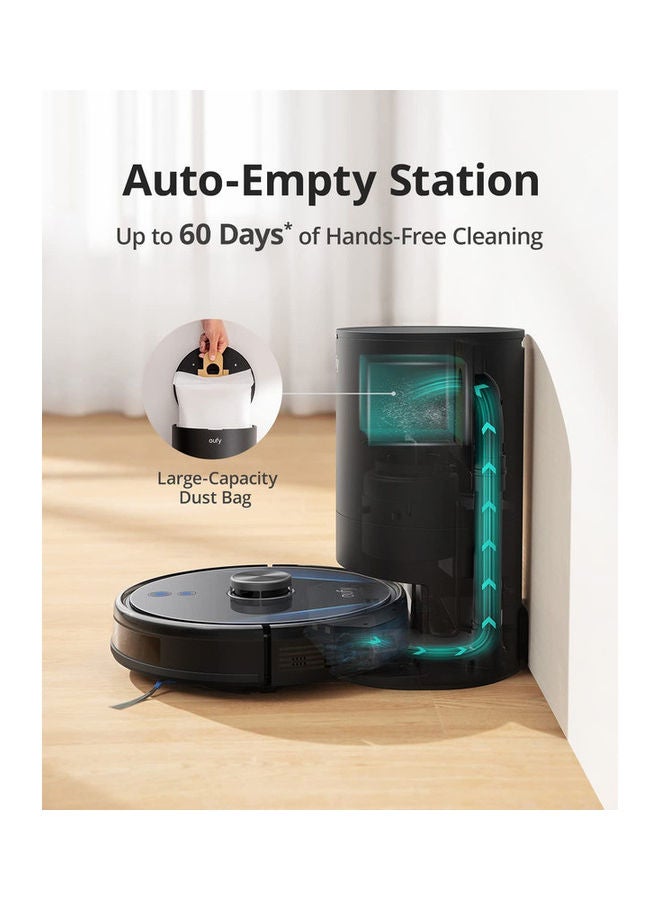 RoboVac LR30 Hybrid+ Robot Vacuum Cleaner with Mop and Self Emptying Station, 60 Day Capacity, iPath Laser Navigation, 3,000Pa, Multi Floor Mapping, Advanced App Control, Works with Alexa 43 W T2181 Black