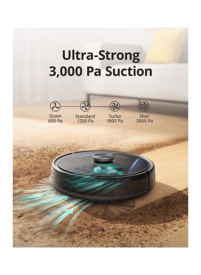 RoboVac LR30 Hybrid+ Robot Vacuum Cleaner with Mop and Self Emptying Station, 60 Day Capacity, iPath Laser Navigation, 3,000Pa, Multi Floor Mapping, Advanced App Control, Works with Alexa 43 W T2181 Black