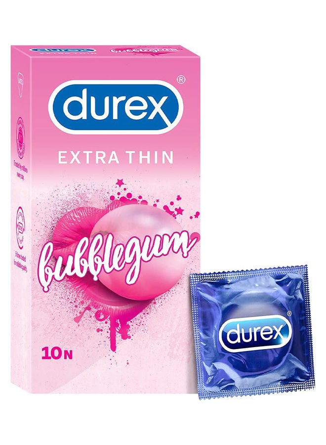 Durex Pack Of 3 Boxes Extra Thin Bubblegum Flavoured Condoms For Men  - Image 2