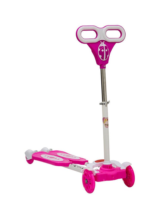 3-Wheel Scooter With 2 Leg Support And Non Slip Handle Grip Comfortable For Kids Pink 74x26.5x13.5cm - Image 1