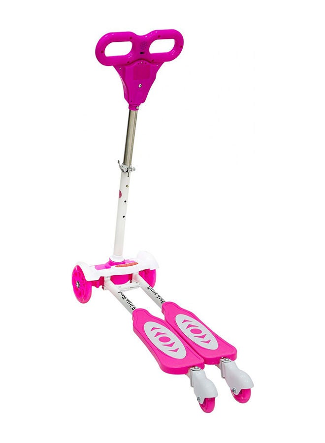 3-Wheel Scooter With 2 Leg Support And Non Slip Handle Grip Comfortable For Kids Pink 74x26.5x13.5cm - Image 2