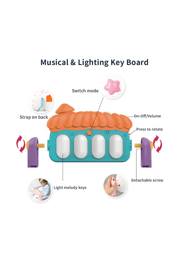 Baby Activity Gym Kick And Play Piano Mat Center With Melodies Rattle Musical Toy - Image 4