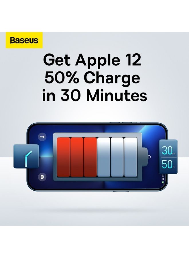 Baseus USB C Charger Plug, 30W USB Charger 3-Port Multi USB Charger Fast Charging Type C PD Power Adapter for Samsung S21, S23, S22 Ultra, S10, A13, iPhone 15/14/13/12/11 Pro Max/ XR/ 8, iPad, Google Pixel White - Image 5