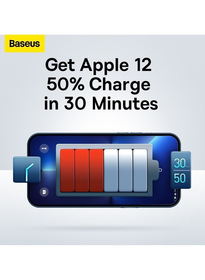 Baseus USB C Charger Plug, 30W USB Charger 3-Port Multi USB Charger Fast Charging Type C PD Power Adapter for Samsung S21, S23, S22 Ultra, S10, A13, iPhone 15/14/13/12/11 Pro Max/ XR/ 8, iPad, Google Pixel Black  - Image 5