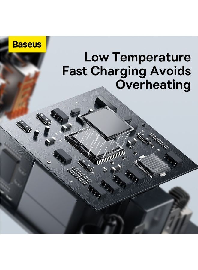 Baseus - USB C Charger Plug, 30W USB Charger 3-Port Multi USB Charger Fast Charging Type C PD Power Adapter for Samsung S21, S23, S22 Ultra, S10, A13, iPhone 15/14/13/12/11 Pro Max/ XR/ 8, iPad, Google Pixel Black - Image 1