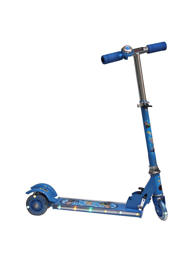 3 Wheel Scooter with Music and LED Light Battery Required For Kids And Adults Blue 36x6x7cm  - Image 1