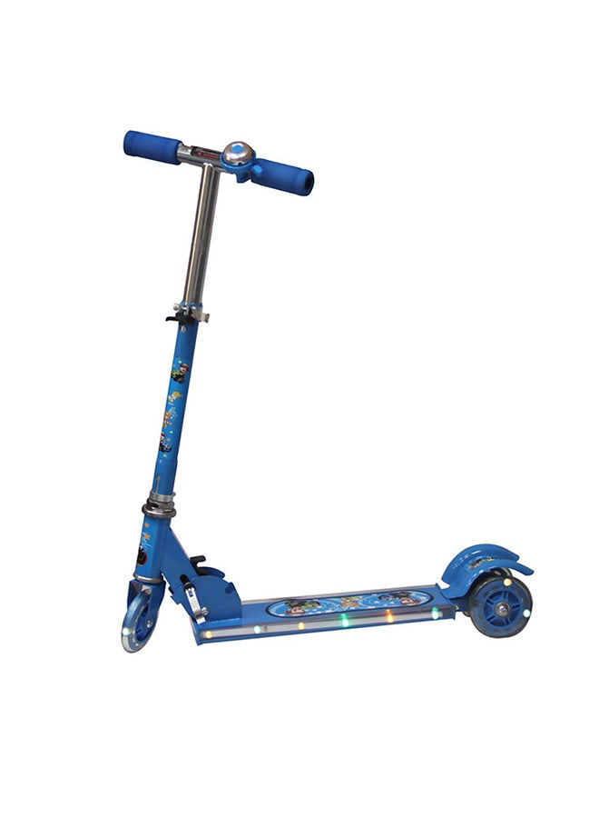 3 Wheel Scooter with Music and LED Light Battery Required For Kids And Adults Blue 36x6x7cm  - Image 2