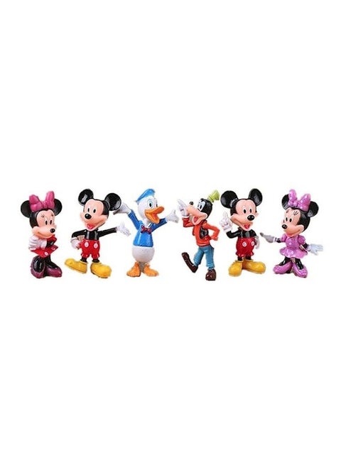 6-Piece Mickey And Minnie Mouse Donald Duck Daisy Figures 8cm